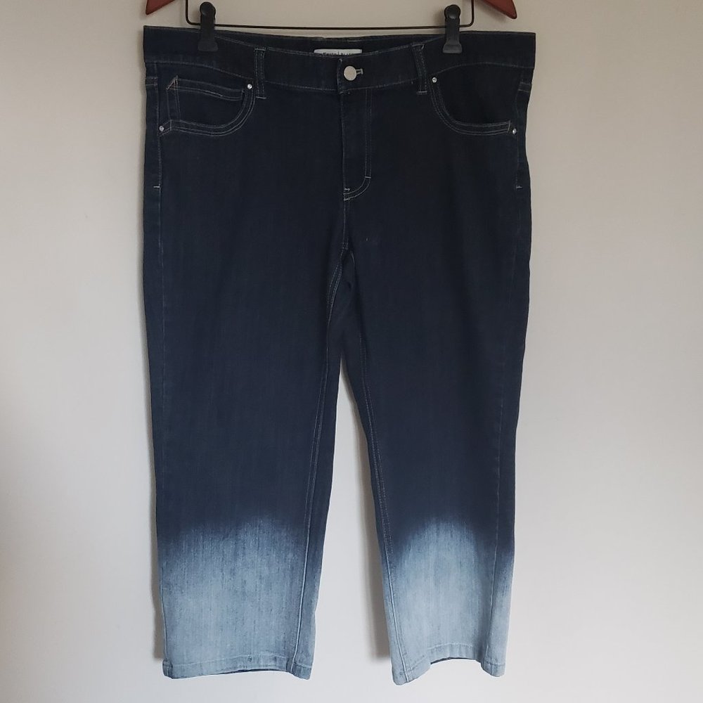 White House Black Market Noir Size 14 Denim Capris